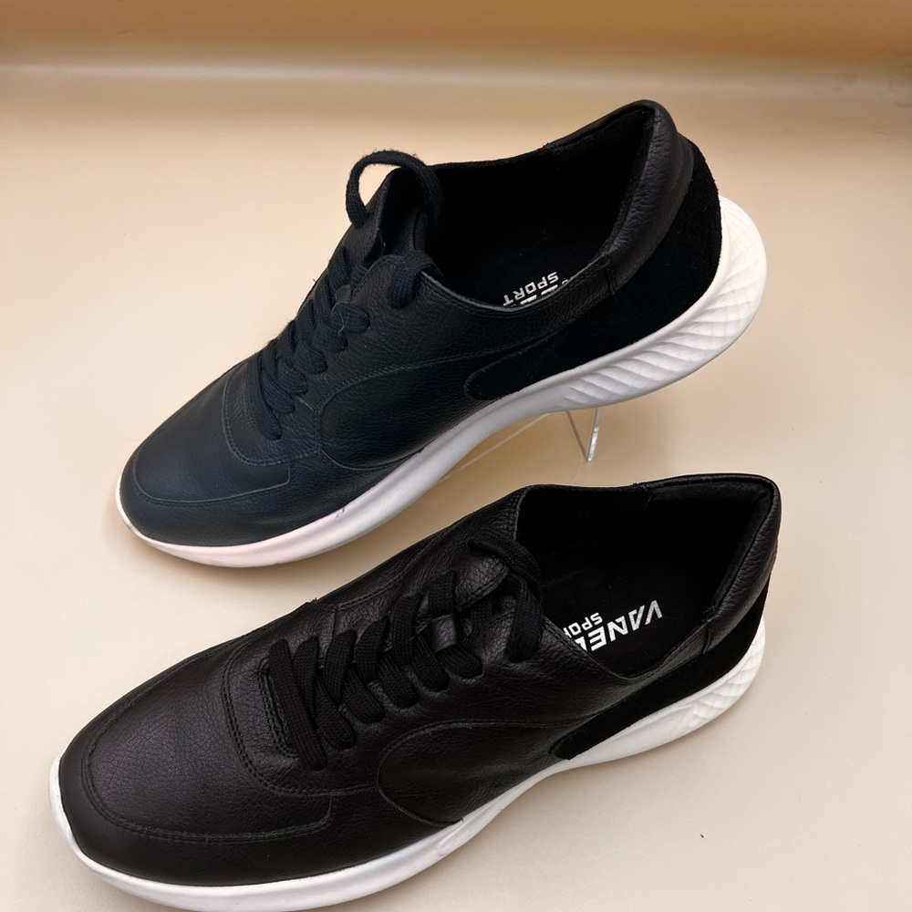 Vaneli Black and White Athletic Shoes